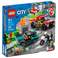 Детский конструктор LEGO Pompieri și urmărire a poliției Пожарные/ Разноцветный