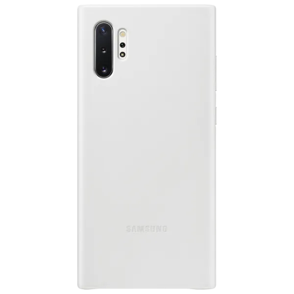 Чехол для смартфона Samsung Galaxy Note 10+ Samsung/ Back/ Кожа/ Белый photo 1