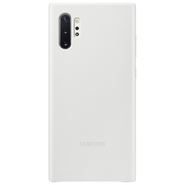 Чехол для смартфона Samsung Galaxy Note 10+ Samsung/ Back/ Кожа/ Белый photo 1