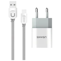 Сетевое зарядное устройство Usams J-TU 2.4 А/ Белый