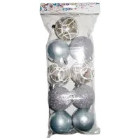 Игрушки для ёлки Christmas 16100 6 см/ Серебристый