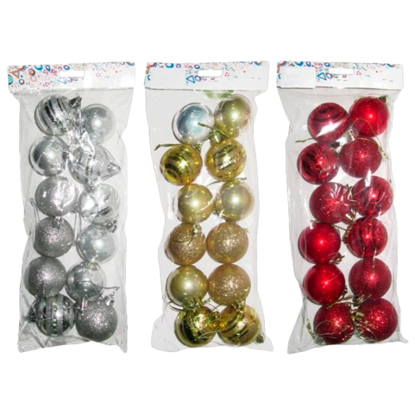 Игрушки для ёлки Christmas 16099 5 см/ Красный, золотой, серебряный photo 1 Игрушки для ёлки Christmas 16099 5 см/ Красный, золотой, серебряный photo 1