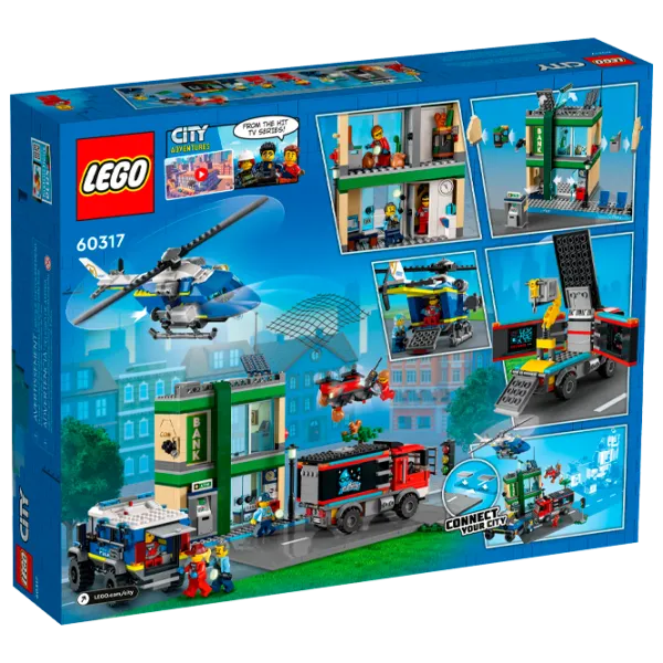 Детский конструктор LEGO Уголовное преследование в банке Полиция/ Синий photo 1