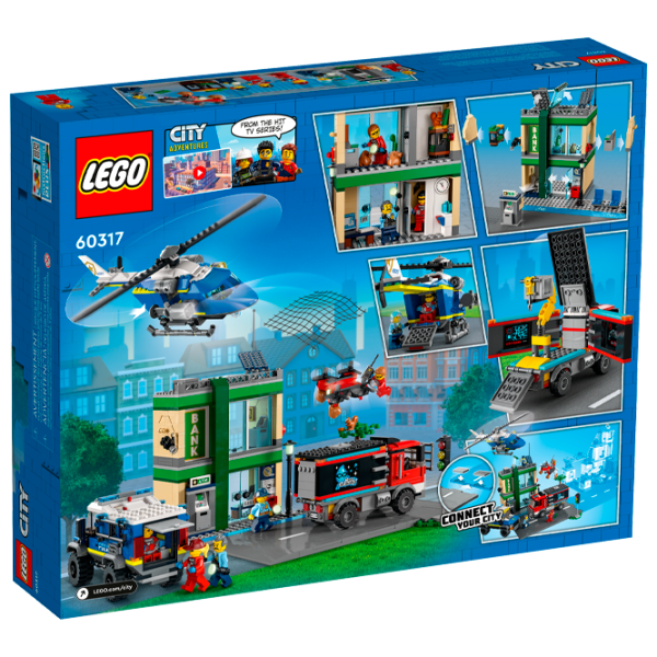 Детский конструктор LEGO Уголовное преследование в банке Полиция/ Синий photo 1