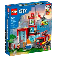Детский конструктор LEGO Пожарная станция Пожарные/ Красный