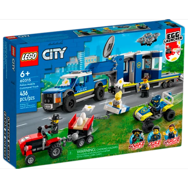 Детский конструктор LEGO Мобильный полицейский командный грузовик Автомобиль/ Синий photo 1