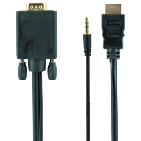 Кабель видео Cablexpert VGA + HDMI 3 м/ Черный photo 1 Кабель видео Cablexpert VGA + HDMI 3 м/ Черный photo 1