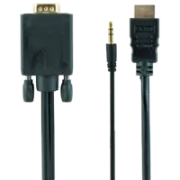 Cablu video Cablexpert VGA + HDMI 3 m/ Black