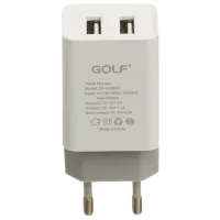Сетевое зарядное устройство Golf GF-U206 2.1 А/ Белый