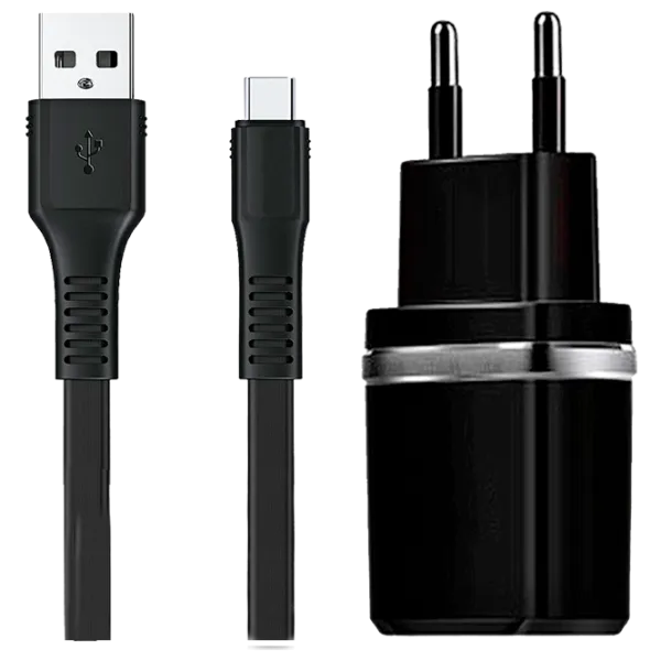 Сетевое зарядное устройство EVO 2USB 2.4A (MicroUSB) Черный photo 1