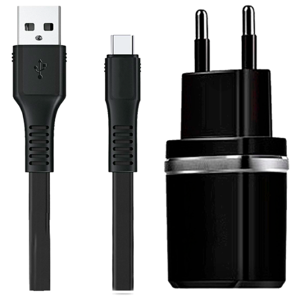 Сетевое зарядное устройство EVO 2USB 2.4A (MicroUSB) Черный photo 1