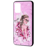 Чехол для смартфона Samsung Galaxy A03s (A037) WAVE/ Back/ TPU/ PC/ Розовый