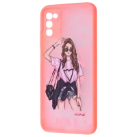 Чехол для смартфона Samsung Galaxy A03s WAVE/ Back/ TPU/ PC/ Розовый