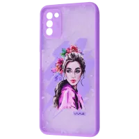 Чехол для смартфона Samsung Galaxy A03s (A037) WAVE/ Back/ TPU/ Пурпурный