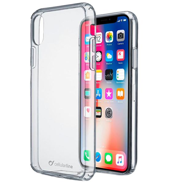 Husă pentru smartphone Apple iPhone X Cellularline/ Back/ Silicon/ Transparent photo 1
