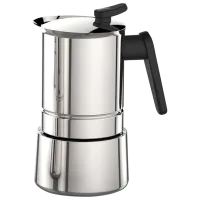 Гейзерная кофеварка Pedrini Caffe 0.22л / Нержавеющая сталь / Нержавеющая сталь