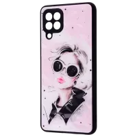 Husă pentru smartphone Samsung Galaxy A22/ M32 WAVE/ Back/ TPU/ PC/ Black Pink