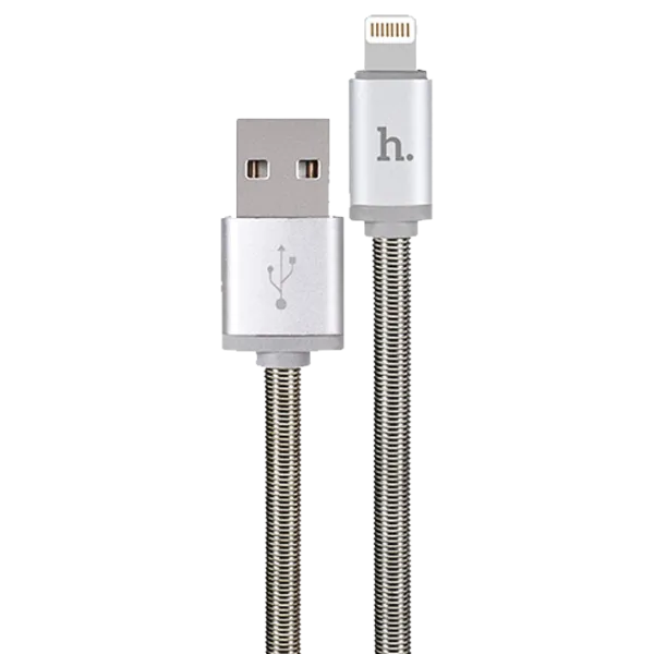 Cablu pentru telefon U5 Hoco USB Type-A + Lightning 1.2 m/ Silver photo 1