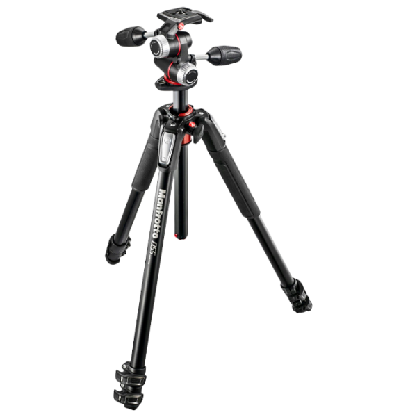 Trepied Manfrotto 055 ALU 3-S KIT 3W HEAD Foto, video/ Black photo 1
