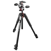 Трипод Manfrotto 055 ALU 3-S KIT 3W HEAD Фото, видео/ Черный