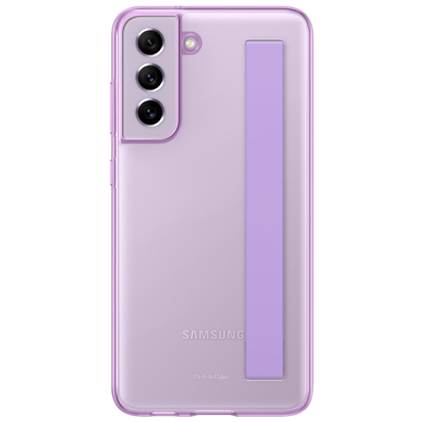 Чехол для смартфона Samsung Galaxy S21 FE Samsung/ Clear Slim Strap/ PC/ TPU/ Lavender Пурпурный photo 1