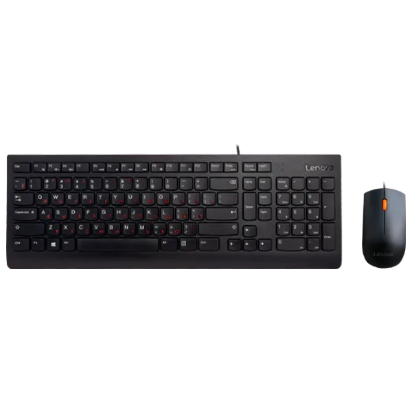 Клавиатура и Мышь Lenovo 300 Проводная/ Черный photo 1
