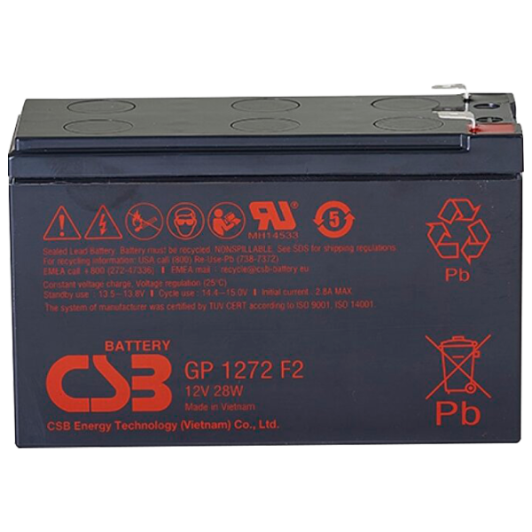 Аккумуляторная батарея для ИБП CSB GP 1272F2 12 В 7.2 Ач Черный photo 1