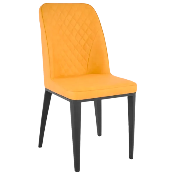 Scaun de bucătărie DecoPrim B-02 Yellow Black photo 1 Scaun de bucătărie DecoPrim B-02 Yellow Black photo 1