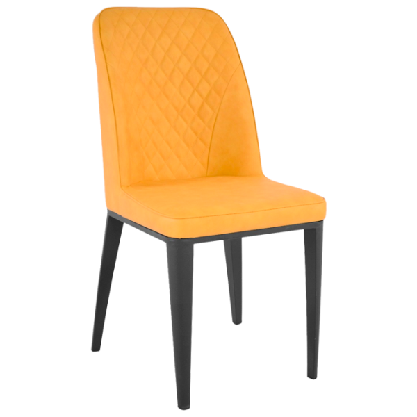 Scaun de bucătărie DecoPrim B-02 Yellow Black photo 1 Scaun de bucătărie DecoPrim B-02 Yellow Black photo 1