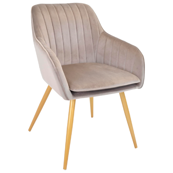 Scaun de bucătărie DecoPrim Iris Stofă/ Beige Gold photo 1 Scaun de bucătărie DecoPrim Iris Stofă/ Beige Gold photo 1