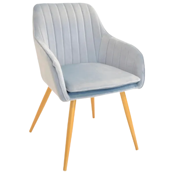 Кухонный стул DecoPrim Iris Ткань/ Синий Золотой photo 1