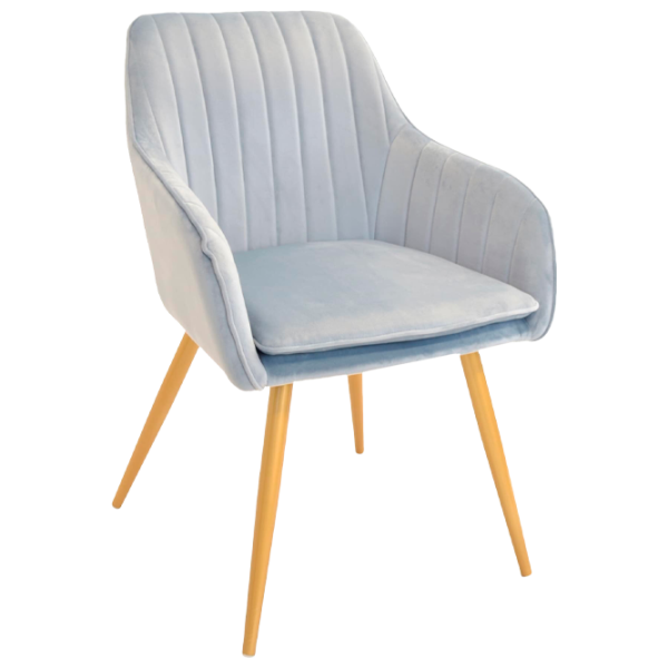 Кухонный стул DecoPrim Iris Ткань/ Синий Золотой photo 1