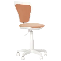 Fotoliu de birou DecoPrim MINISTYLE GTS WHITE ZEBRA Poliester/ White Beige