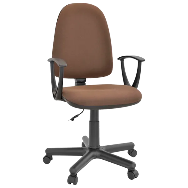 Офисный стул DecoPrim PRESTIGE C-24 Ткань/ Коричневый Черный photo 1