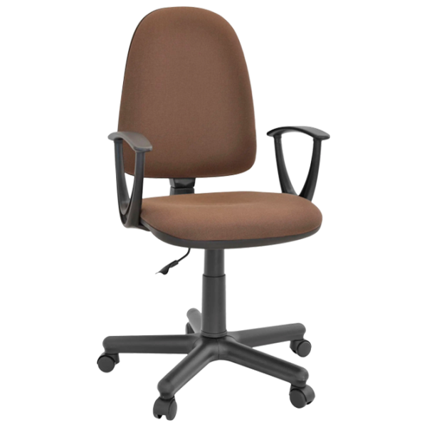 Офисный стул DecoPrim PRESTIGE C-24 Ткань/ Коричневый Черный photo 1