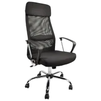 Офисное кресло DecoPrim F-65 Ткань, акриловая сетка/ Черный