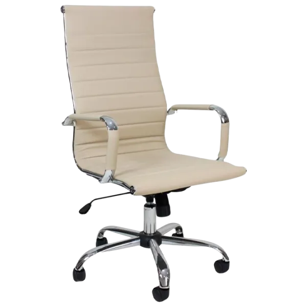 Fotoliu de birou DecoPrim F-75 Piele artificială/ Beige photo 1