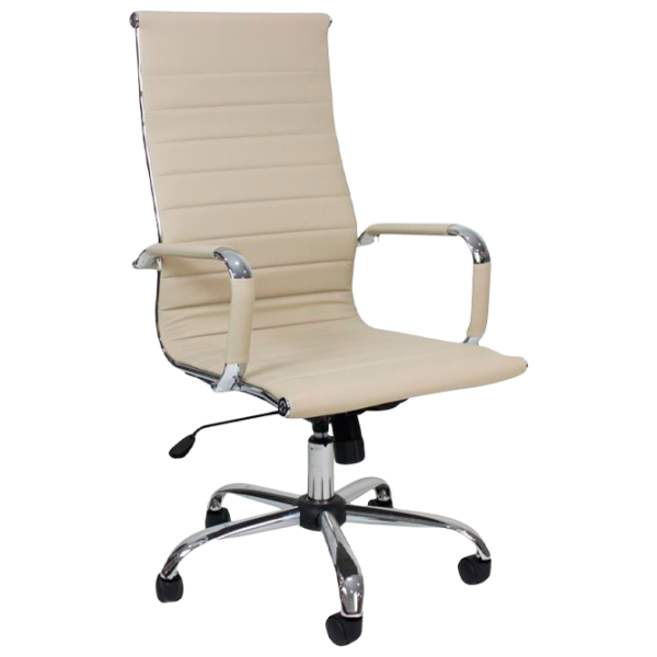 Fotoliu de birou DecoPrim F-75 Piele artificială/ Beige photo 1