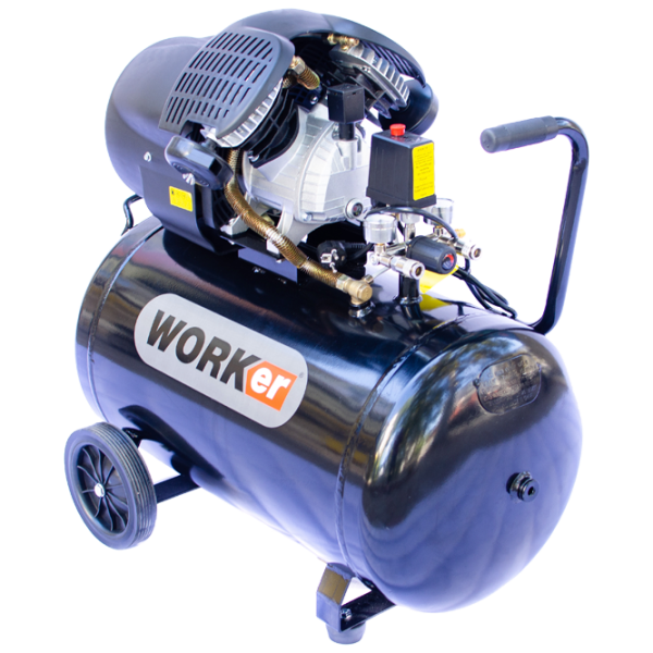 Compresor Technoworker MV 100 L Portativ/ Cu piston photo 1