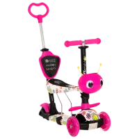 Детский трёхколёсный самокат Lorelli Smart Plus (10390030001) 20 кг/ Розовый