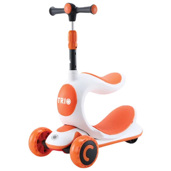 Trotinetă pentru copii cu trei roți Lorelli Trio (10390150003) 50 kg/ Orange photo 1