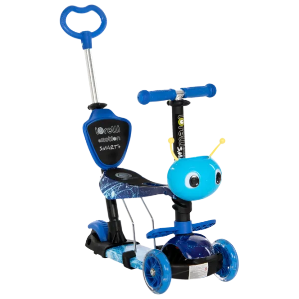 Детский трёхколёсный самокат Lorelli Smart Plus (10390030012) 20 кг/ Синий photo 1