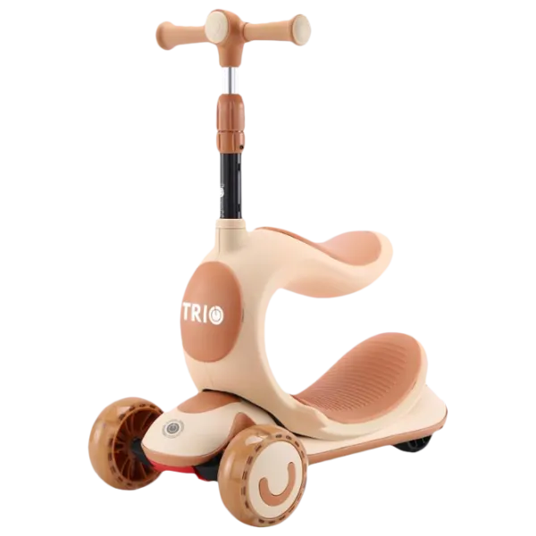 Trotinetă pentru copii cu trei roți Lorelli Trio (10390150001) 50 kg/ Beige photo 1