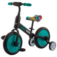 Bicicletă fără pedale Chipolino Max Bike 10" Metal/ Mint Black