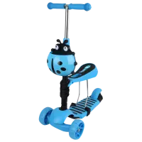 Trotinetă pentru copii cu trei roți Chipolino Kiddy Evo 2 in 1 (3800931037864) 20 kg/ Blue