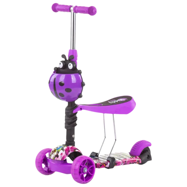 Trotinetă pentru copii cu trei roți Chipolino Kiddy Evo 2 in 1 (3800931044619) 20 kg/ Purple photo 1