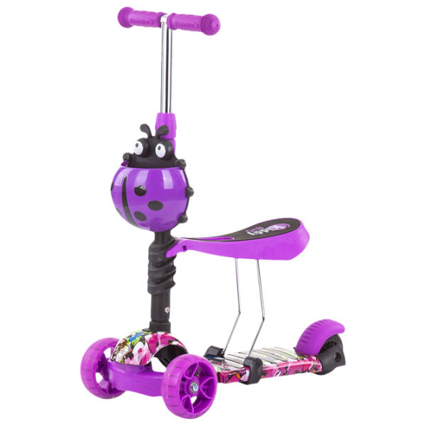 Trotinetă pentru copii cu trei roți Chipolino Kiddy Evo 2 in 1 (3800931044619) 20 kg/ Purple photo 1