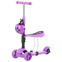 Trotinetă pentru copii cu trei roți Chipolino Kiddy Evo 2 in 1 (3800931044657) 20 kg/ Violet