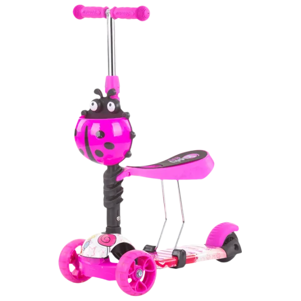 Trotinetă pentru copii cu trei roți Chipolino Kiddy Evo 2 in 1 (3800931044589) 20 kg/ Pink photo 1