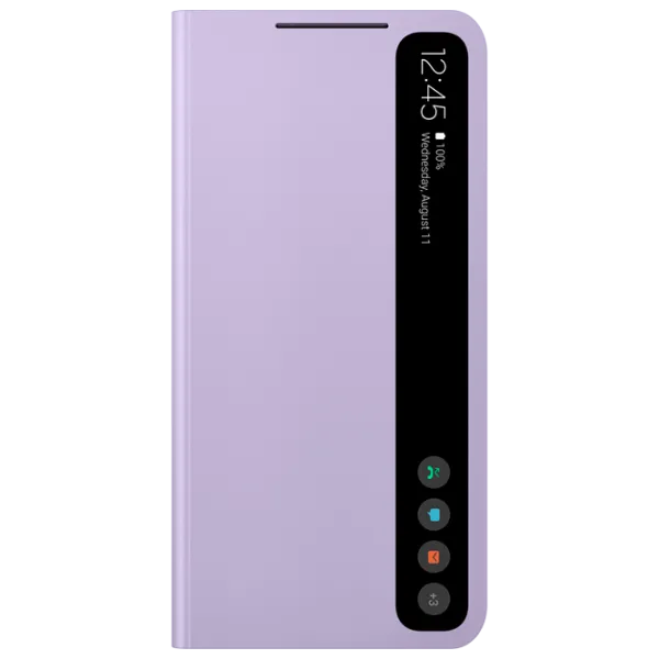 Чехол для смартфона Samsung Galaxy S21 FE Samsung/ Smat Clear View/ Пластик/ Полиуретан/ Lavender Пурпурный photo 1